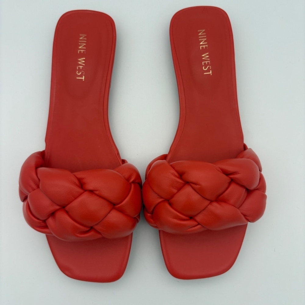 NIB Nine West Orange Sonet3 Sandals; Size 6.5 - Picture 2 of 12